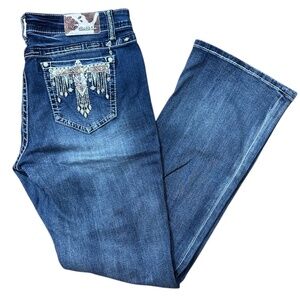 Grace In LA "Thunderbird" Embellished Jeans